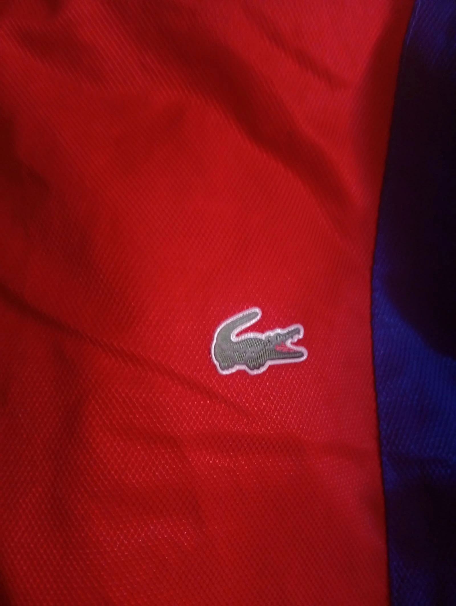 Veste coupe-vent Lacoste Sport vintage rouge bleu taille S – photo 2